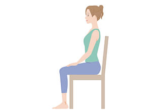 椅子に座った姿勢